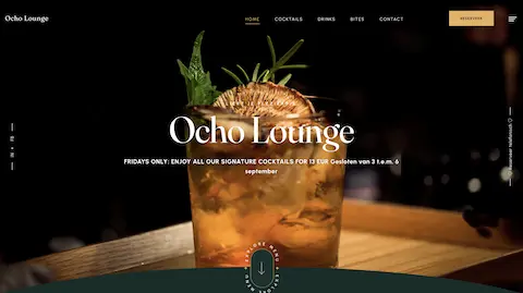Website Ocho Lounge
