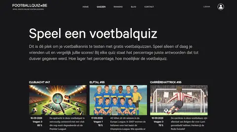 Footballquiz webapplicatie